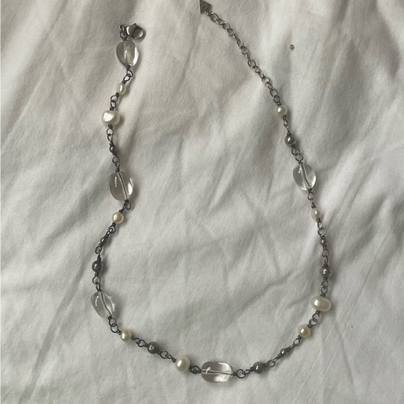 Silpada Vintage Glass Bead White Pearl Sterling Silver Necklace - N1602 Retired - Picture 6 of 8